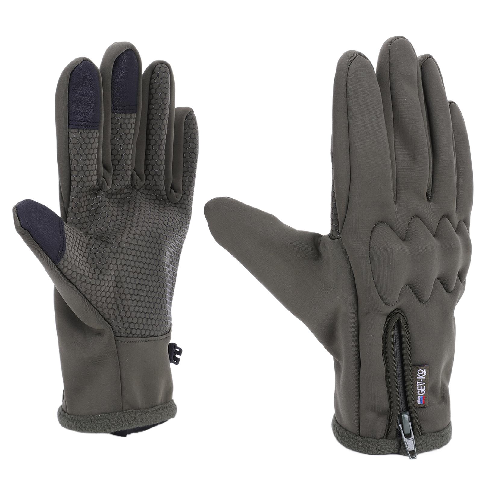 

Winter Skiing Gloves Windproof Motorcycle Gloves Outdoor Fishing Hiking Camping Snowboarding Thermal Mitten Full Finger Gloves L зелёный