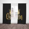 2pc/Black crown-Printed Curtains-suitable for Bedroom, Living Room, Study Private Curtains Curtains , Curtains for Living Room