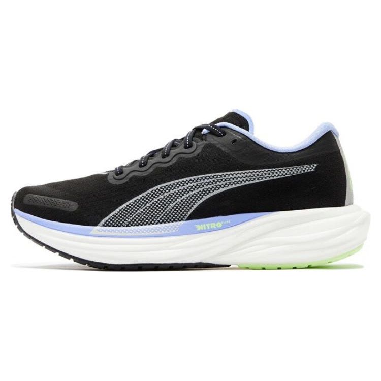 Puma Deviate Nitro 2 Comfortable Slip-Resistant Durable Low-Top Carbon Plate Casual Running Shoes Women sneaker Black Purple 376855-12
