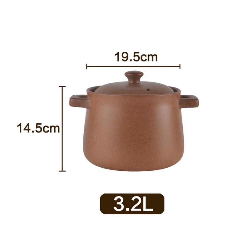 Wutuo Clay Health Stew & Soup Casserole Pot, 3.2L