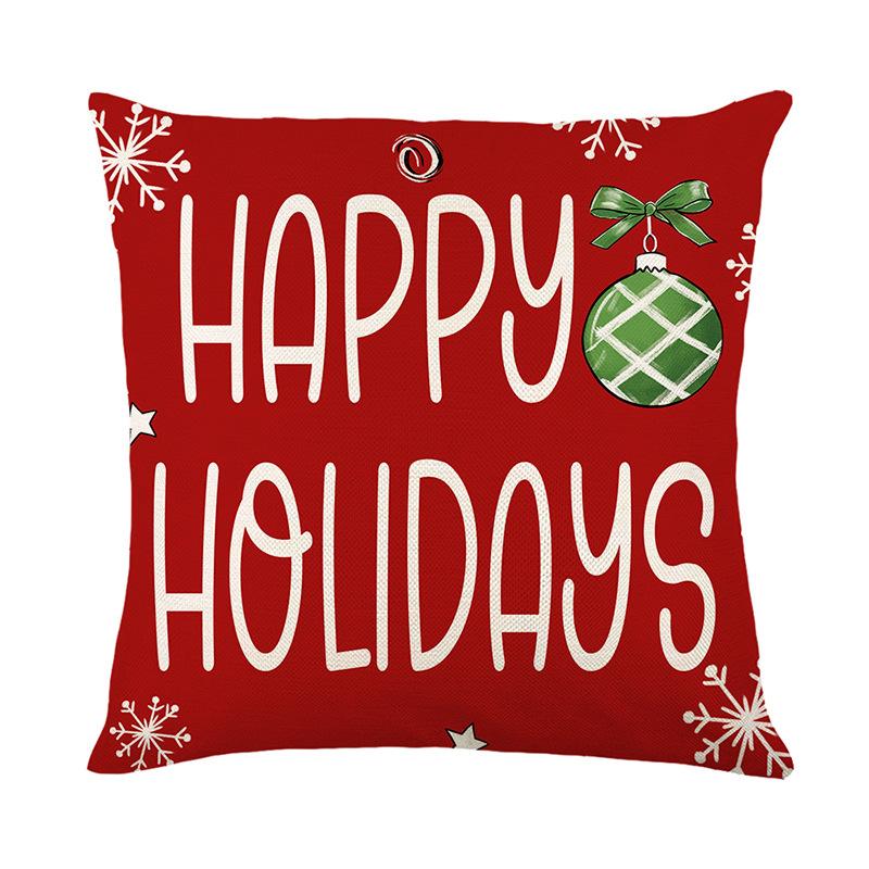Christmas Pillow Cover, Home Sofa Cushion Cover, New Year Holiday Decoration, Bedroom Atmosphere Cushion