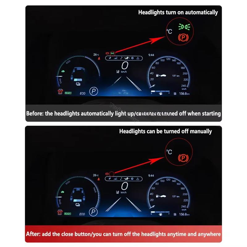 Car Headlight Sensor Switch AUTO Turn Off Control Button for Toyota Rav4 Xa50 2019 Corolla Camry 2018 Corolla Cross Accessories