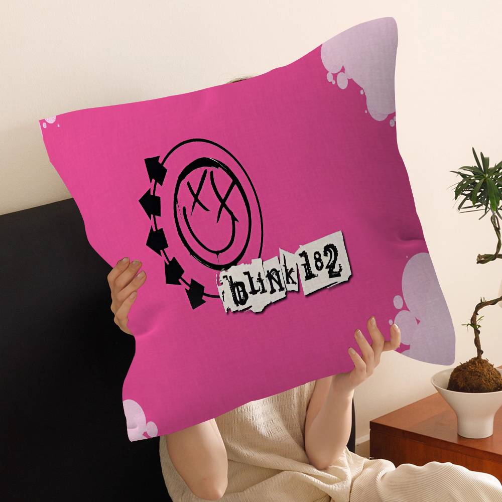 B-BLINK-182 Band Cushion Cover Polyester Sofa Cushions Decorative Throw Pillows Home Decoration Pillowcover