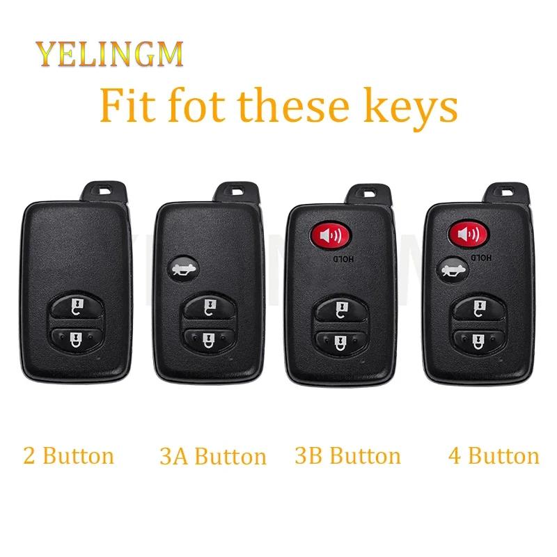 For Toyota Rav4 Land Cruiser Camry Aqua Prado Corolla Prius 2 3 4 Buttons Tpu Car Key Case Cover Keyless Remote Fob 2013 2014