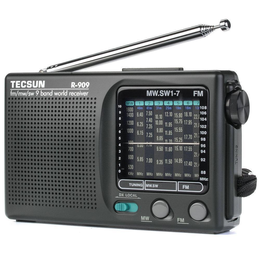 Tecsun R-909 Portable Multi-band FM Radio for Seniors