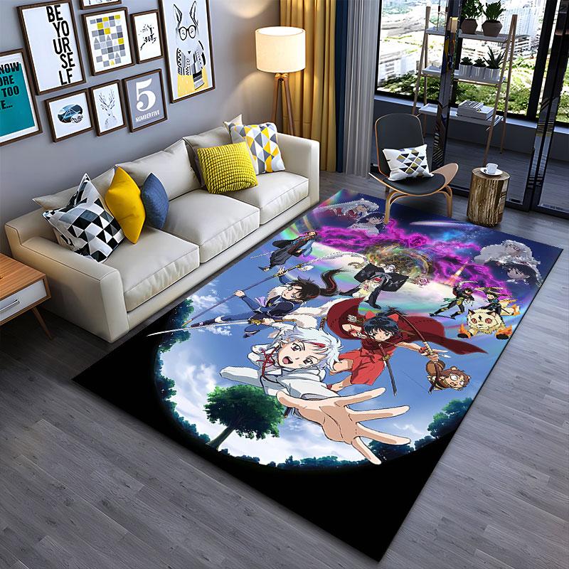 Anime Fantasy Adventure Scene suitable as a non-slip mat for the living room or bedroom sofa