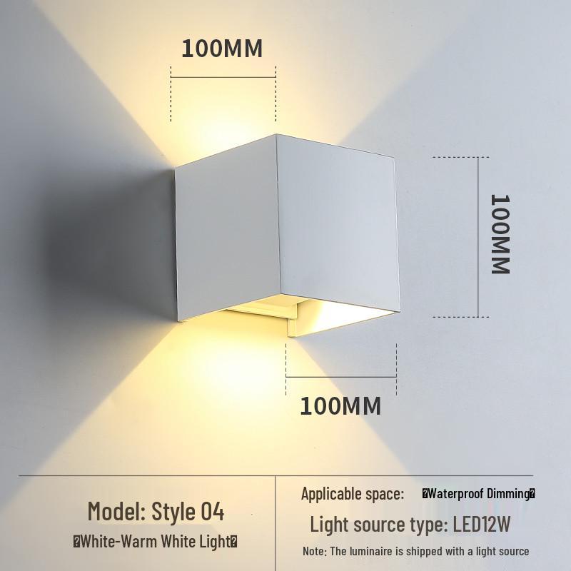 Waterproof LED Outdoor Double Head Wall Light, Super Bright for Villas, Courtyards, and Balconies.