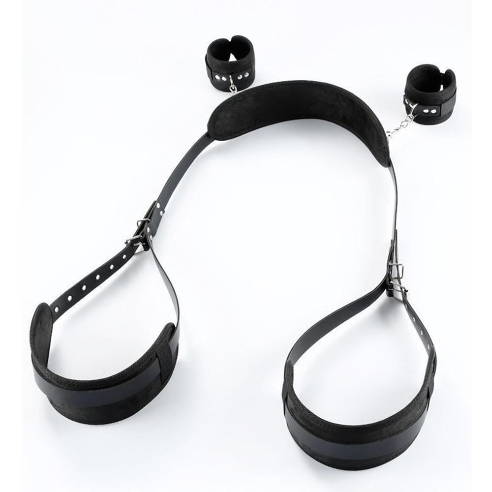 Obedience Slave Sex Bondage Strap Wrist Thigh Cuffs  Restraints Open Anal Sex Toys Women Blindfold Couples SM Games