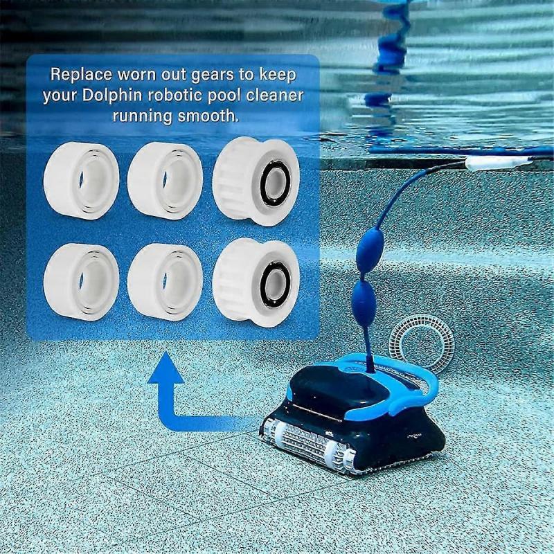 For Dolphin Pool Cleaner Replacement Parts Guide Wheels with Pulley Gears 3884997-R6 Timing Track 9