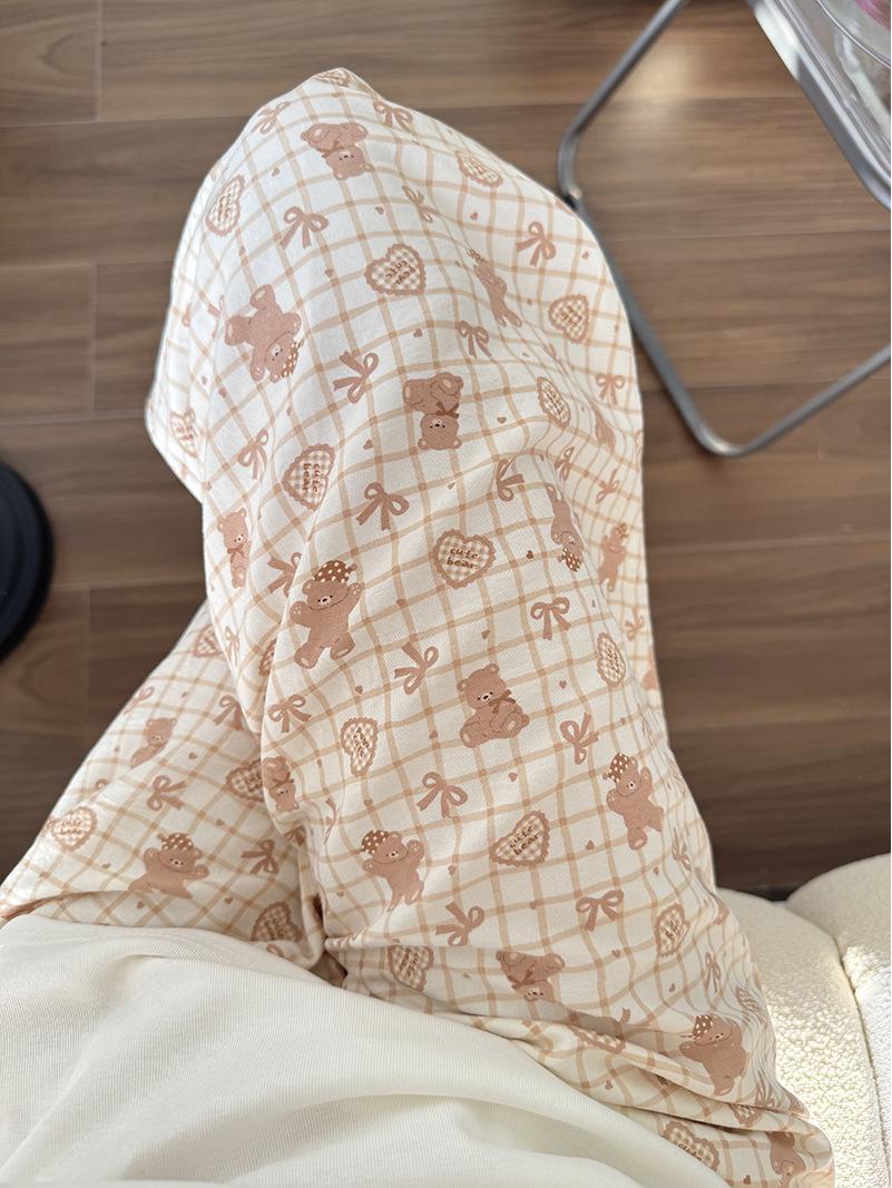 

Girls Cute Cartoon Bear Summer Pajama Pants - Wide-Leg, Lightweight, Casual, Loose-Fit 2XL (Recommended 135-155 lbs)