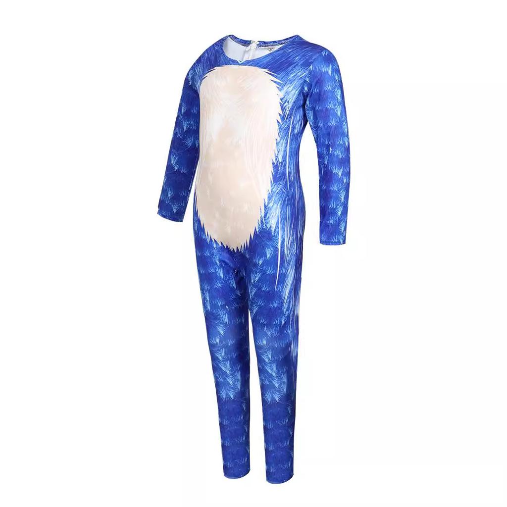 Children'S Halloween Costume Sonic One-Piece Tights Sonic Kid Cosplay Suit Sonic Cos