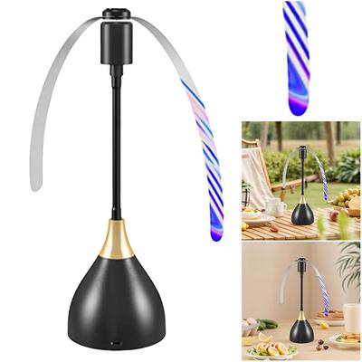 Fly Fans for Tables with Holographic Blades Fly Spinner Portable Outdoor Picnic Fan Bug Fan for Picnic Restaurant Party Home BBQ