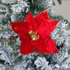 6 pcs New arrival Christmas poinsettia flowers for Christmas decor, home decor artificial flowers, christmas tree decor covers flower