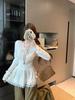 Korean Style Lace V-Neck Long-Sleeve Top for Women: Autumn/Winter Slimming Ballet Base Layer