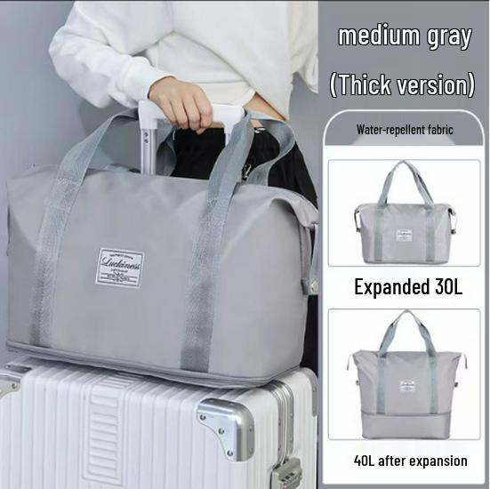 Foldable Waterproof Travel Organizer: Expandable, Large Capacity, Lightweight Hand Luggage and Sports Bag for Short Trips.