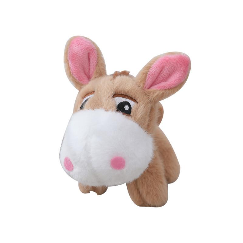 Charming Cartoon Plush Donkey Doll Keychain Custom Company Gift Fluffy Material 12cm