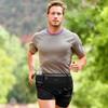 Waterproof sports waist bag for running - black