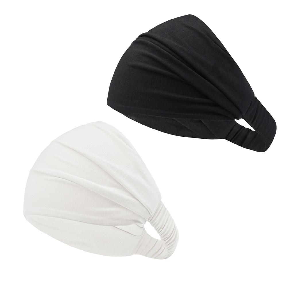 Solid Hairband Wide Hair Bands Elastic Headband Scarf For Muslim Woman Hair Hoop Headwrap Hairstyles Fashion Hair Bandana