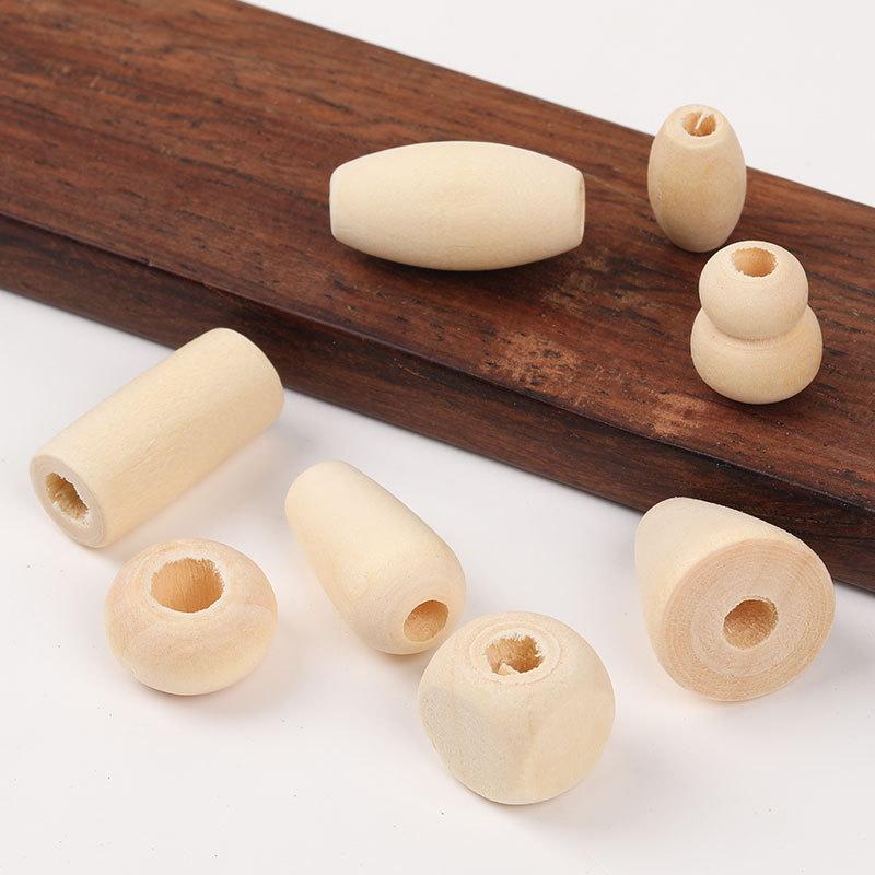 100Pcs Oval Natural Wooden Loose Spacer Beads For Diy Handmade Bracelet Necklace Jewelry Making Accessories Materials