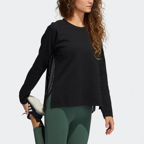 adidas Wangcai Patchwork Yoga Crewneck Sweatshirt Women’s Black GP4688