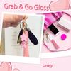 Portable Lip Gloss Keychain Cap Plastic Cosmetic Cover Hanging Holder Decoration Pendant For Keys On The Go