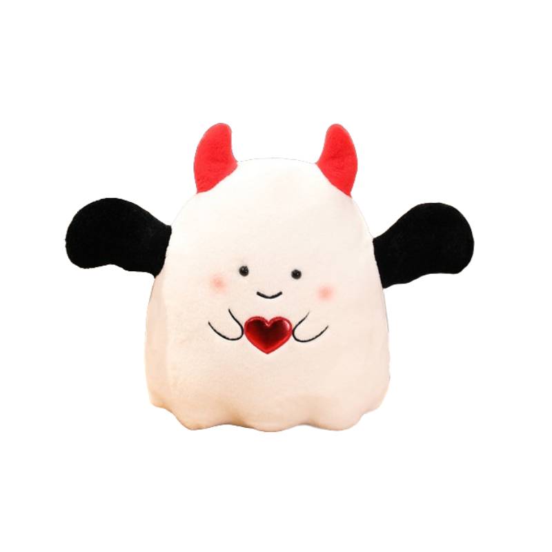 

Ghost Pumpkin Plush Throw Pillow Halloween Stuffed Toy Home Decoration Gift Kids Red Horn Ghost