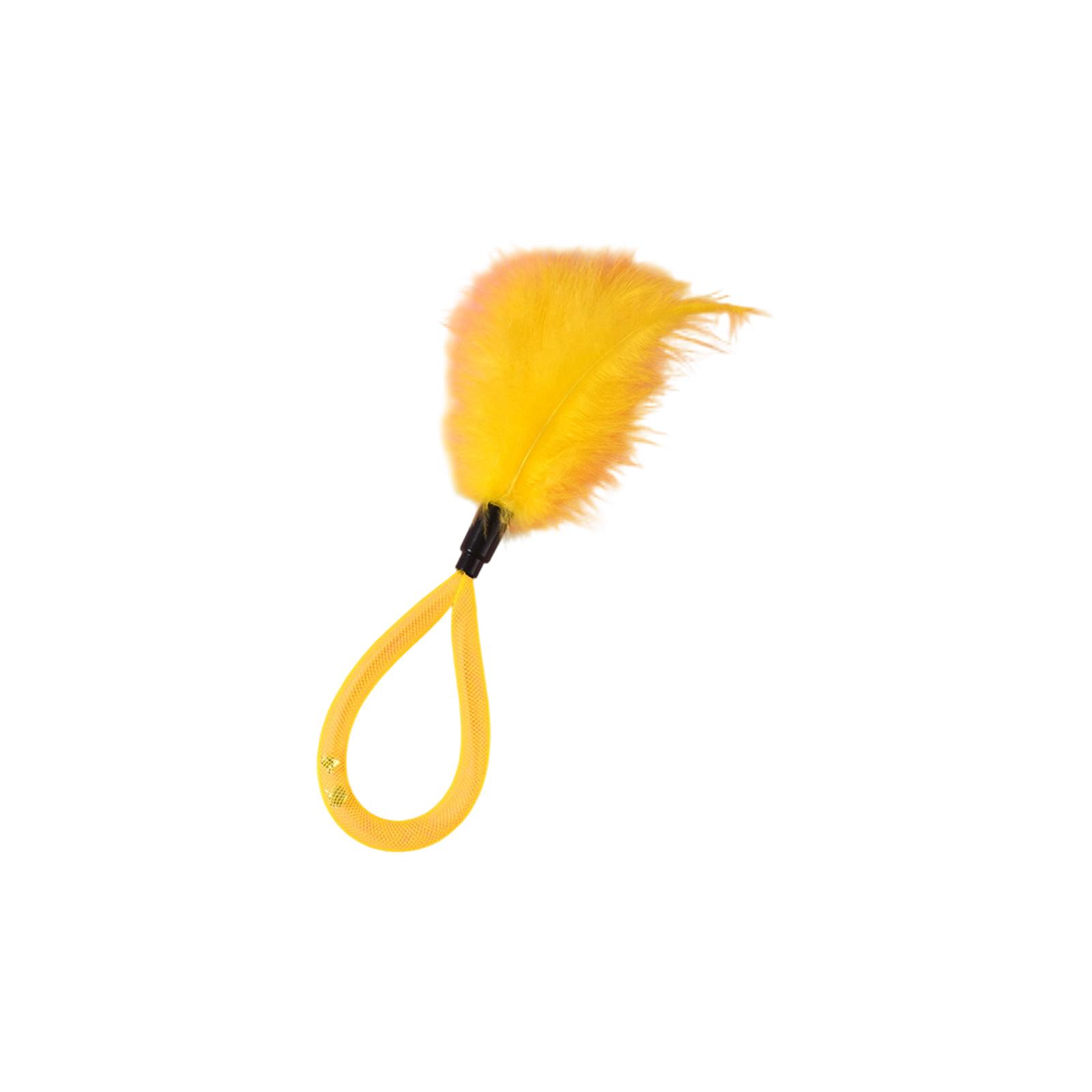 

Interactive Cats Feather Toy With Bell, Elastic Mesh Tube Teaser Wand For Indoor Cats, Colorful Natural Feather Cats Toys For Boredom, Self-Playing One Size жовтий