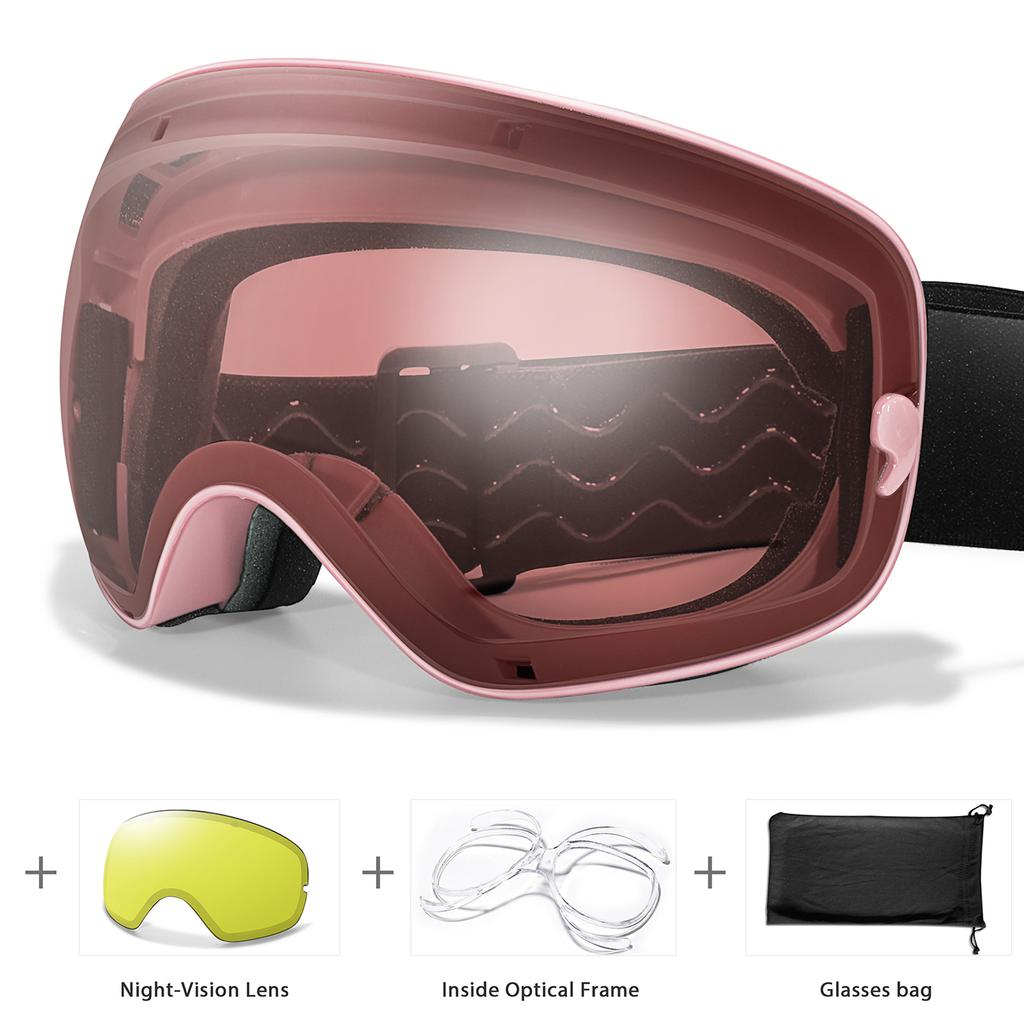 Men Women Anti-Fog UV400 SKI Goggles Snowboard Outdoor SportS Teen Snowmobile Glasses Winter Cycling Eye Windproof Christmas