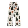 Women's Christmas Print Pants Casual Plush Pajama Bottoms for Holiday Lounging