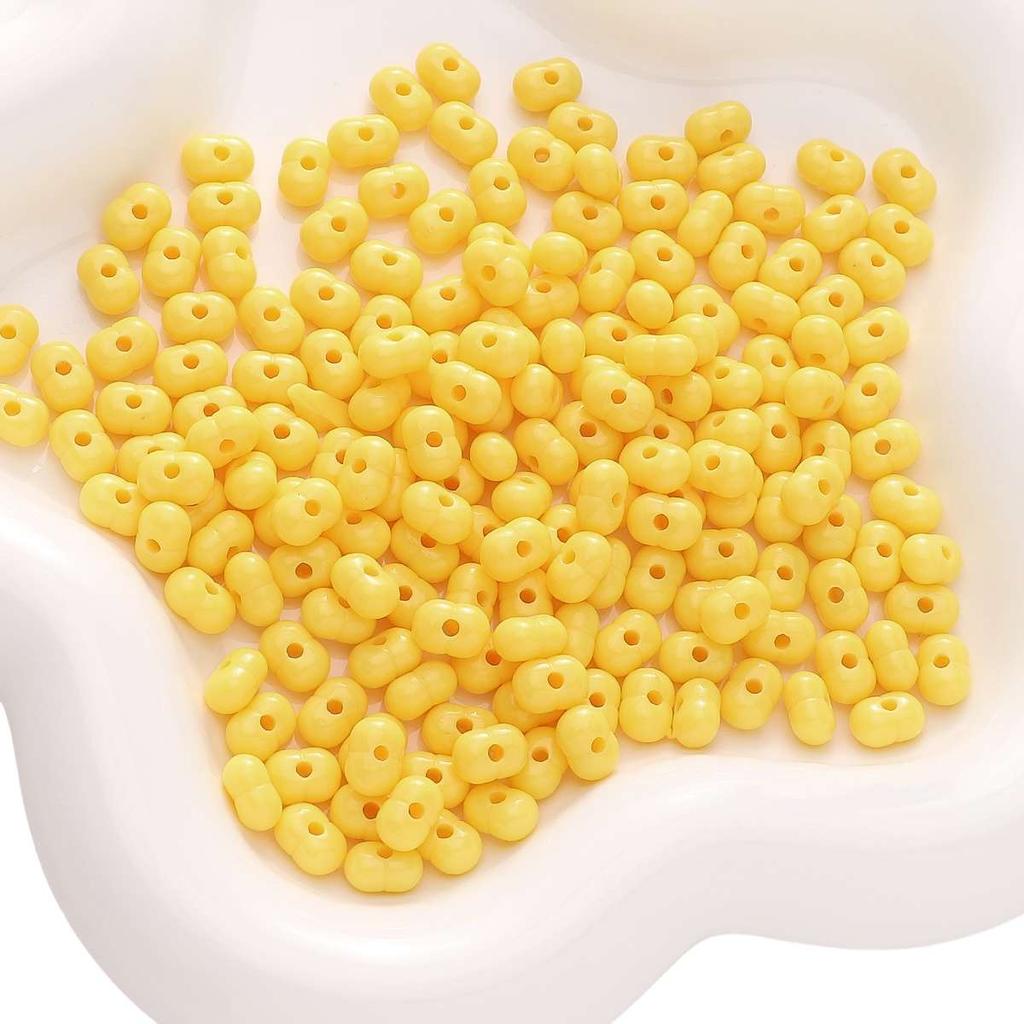 [8X5mm] Solid Color Peanut Beads Acrylic Peanut Beans DIY Bracelet Necklace Handmade Nut Accessories 50pcs/pack