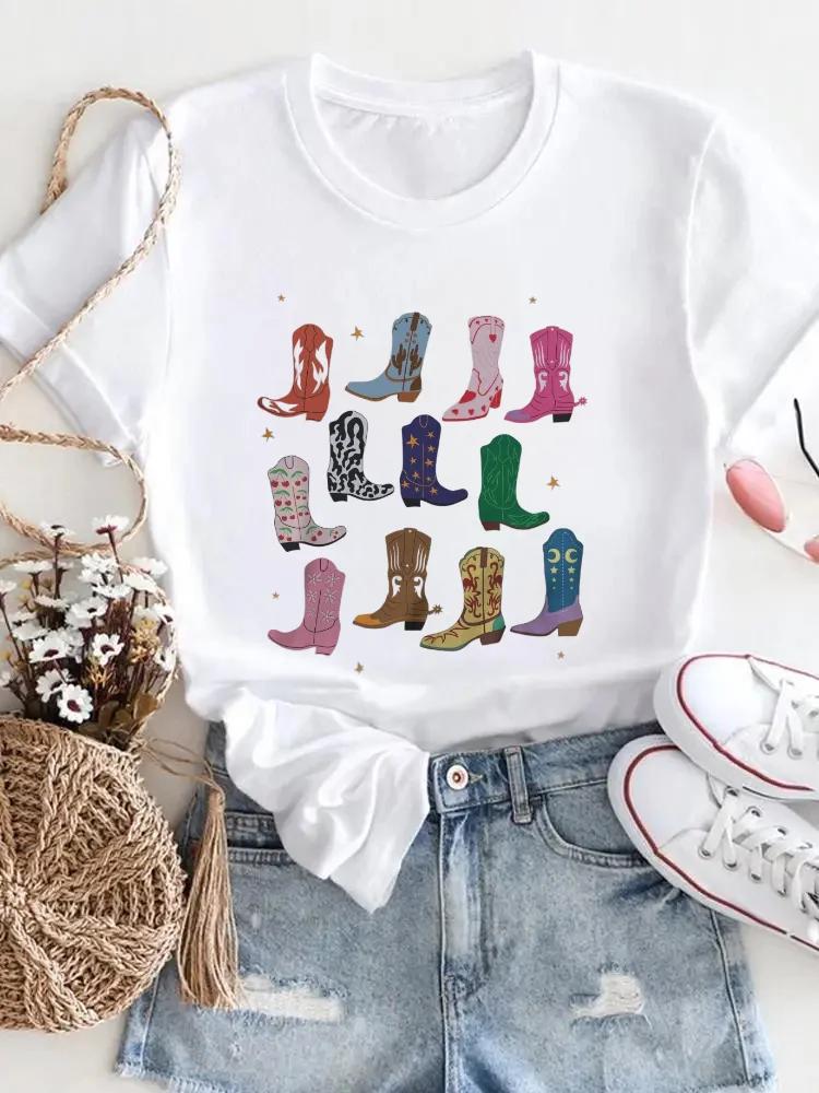 Camiseta de Verano de Manga Corta con Estampado Casual de Moda para Mujer con Patrón de Fruta de Limón, Ropa de Moda con Cuello Redondo de Tejido de Poliéster