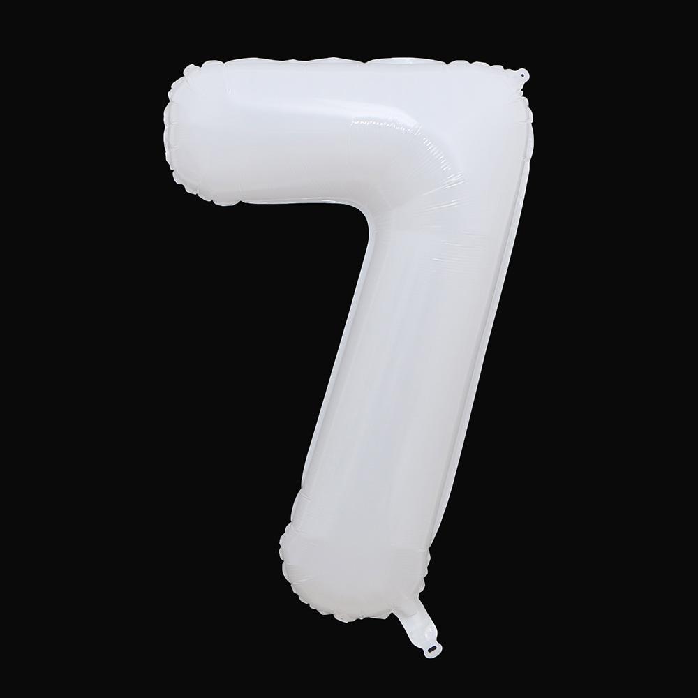 40inch White Number Foil Balloons Figure Digit Happy Birthday Party Wedding Decoration Kids Toy Helium Globos Wholesale Balloon