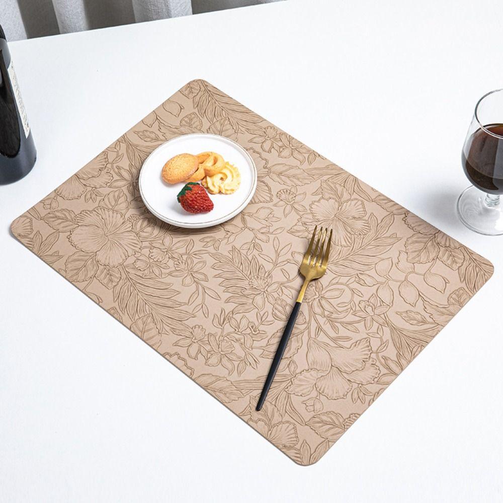 PU Leather Placemats Anti Slip Coaster High Quality Dining Table Place Mats Hotel