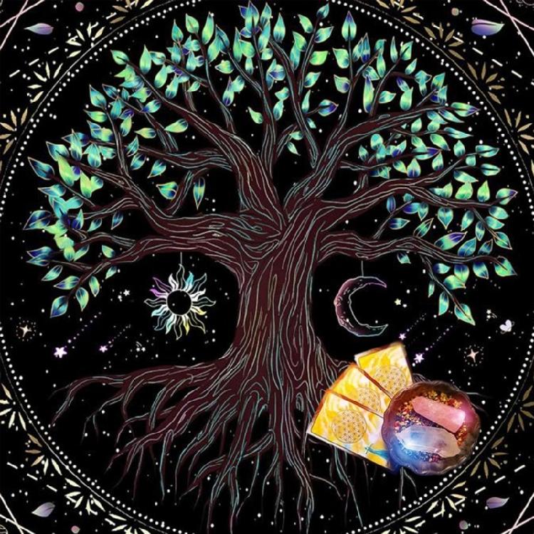 Telo per Tavolo Altaro Tarocchi Astrologici Tappetini per Giochi da Tavolo Tavola Altaro per Divinazioni