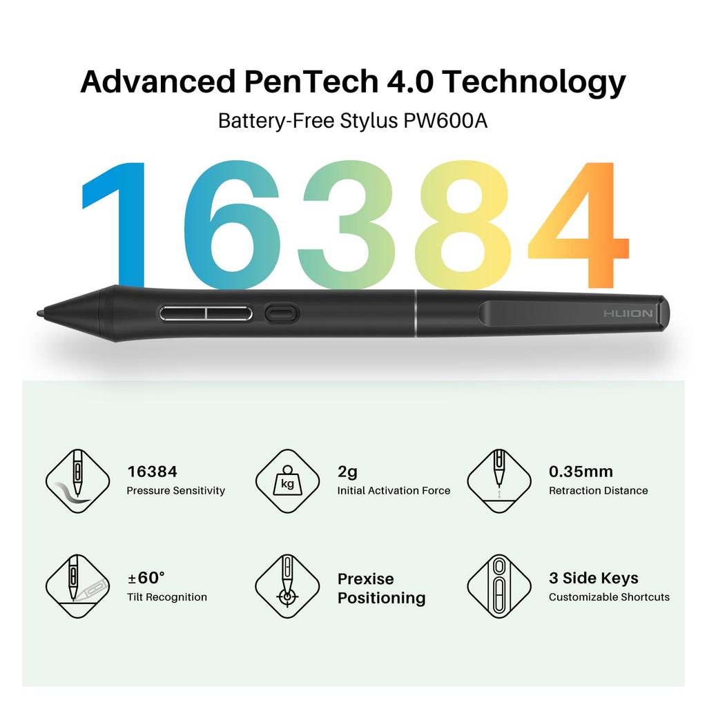 HUION Kamvas 13 SE Drawing Tablet with Fully Laminated Art Graphics Tablet with Canvas PenTech 16384 Pen Pressure Sensor for and Android (Gen 3)