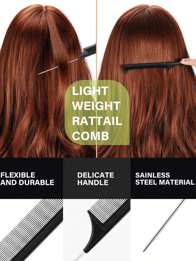 3pcs Slick Back Hair Brush Set With Edge Brush Hair Brush Rat Tail Comb Teasing Brush For Smoothing Hair & Flyaways,Hair Brush,Comb,Hair Tools,