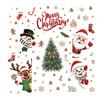 1 Set Christmas Magnetic Window Stickers Set Santa Snowman Reindeer Double-Sided Waterproof Decals Festive Decor