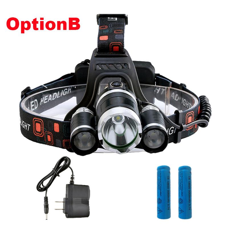 ZK20 LED Headlamp High Lumens 4 Modes 18650 Rechargeable Battery Flashlight Waterproof Outdoor Lighting Camping Fishing