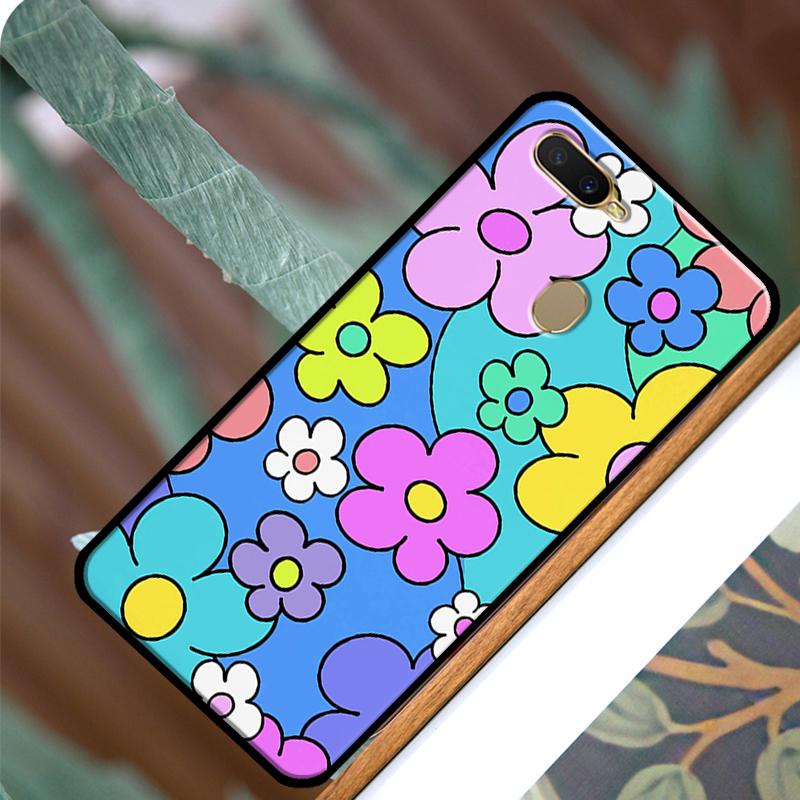 

Groovy Flowers Hippie Bohemian Floral для OPPO A74 A54 A94 Чехол для OPPO A31 A53 A53S A5 A9 2020 A5S A15 A83 A91 A52 A72 Coque OPPO A3S