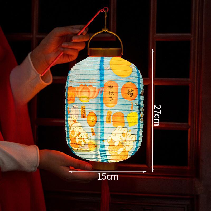 Festive Chinese Lantern Mid-Autumn Spring Festival New Year Decoration Outdoor Hanging Paper Palace Lanterns Festival Atmosphere