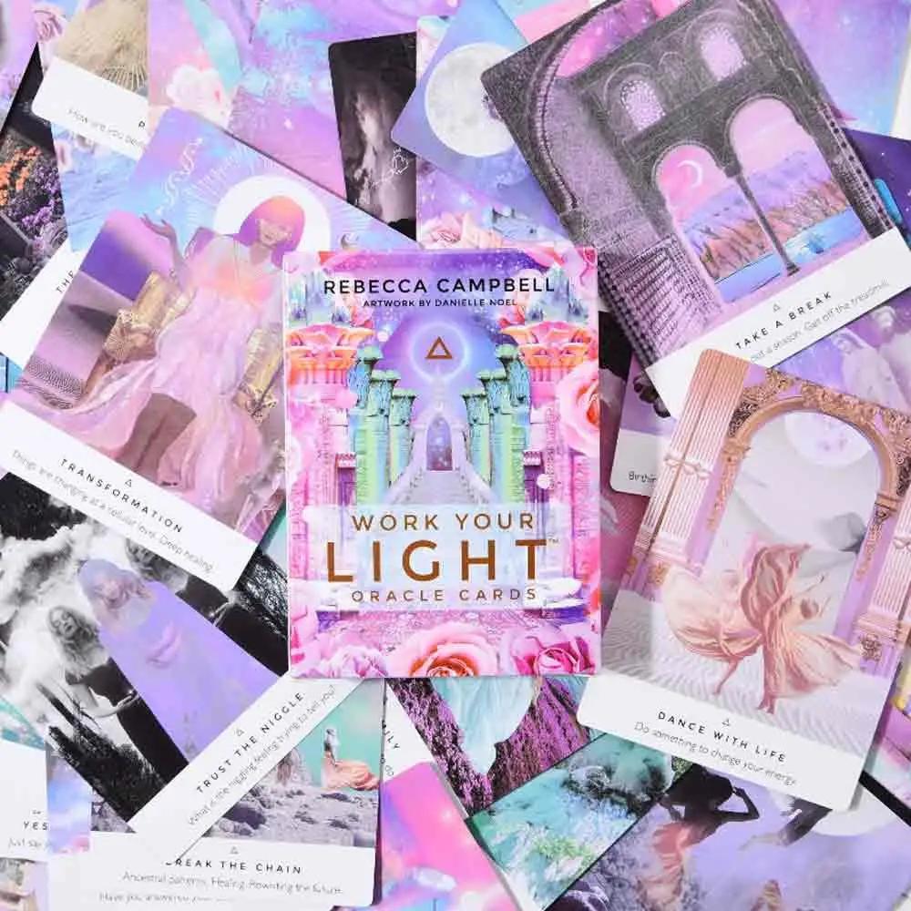 11*6,5cm listy s tarotovými kartami Oracle, deskové hry s kartami Oracle a jejich osvětlovacími funkcemi