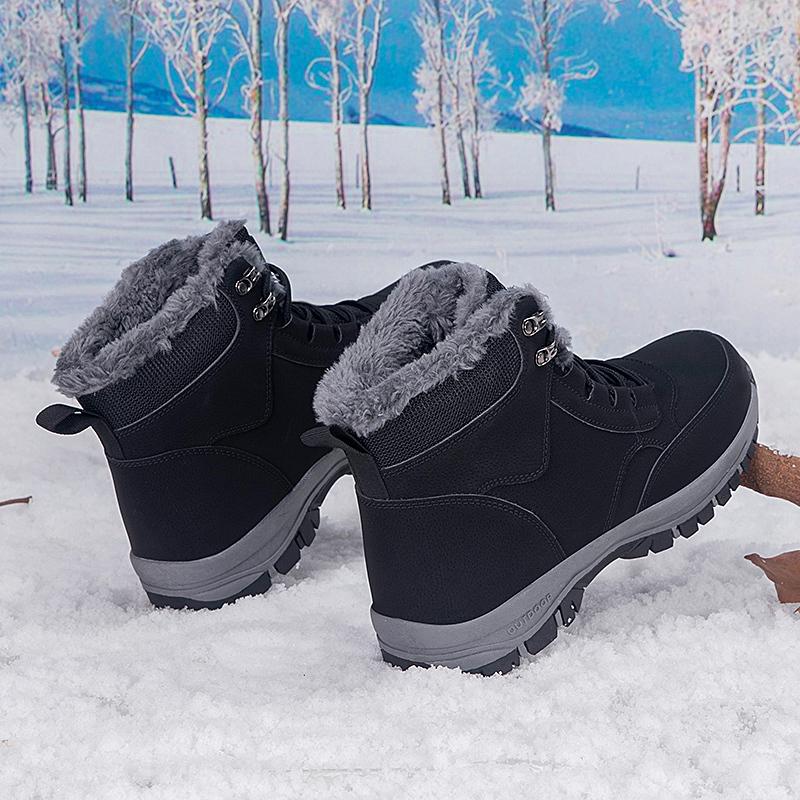 

Новые поступления. Высокие мужские ботинки. Мягкие теплые ботильоны. Черные зимние ботинки на шнуровке. Высококачественные зимние кожаные кроссовки класса люкс. 47