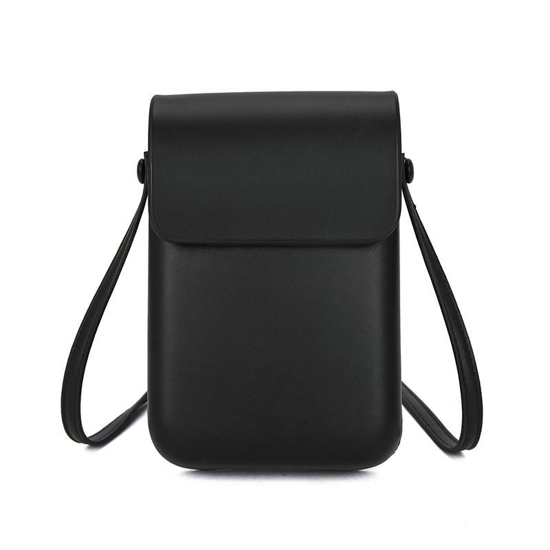 

White Pu Elegant Crossbody Purse With Magnetic Flap And Compact Design чёрный