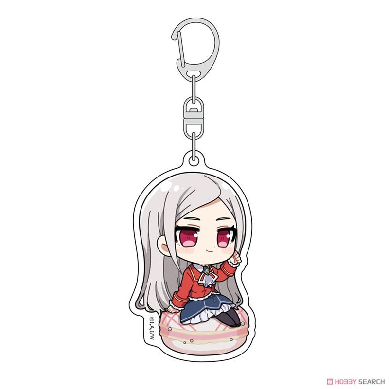 Ik ben verliefd op de Schurk Acryl Sleutelhanger Rae Taylor Claire Francois Hanger Tas Auto Sleutelhanger Mobiele telefoon Hanger cadeau 6 cm white