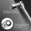 Adjustable Ratcheting Wrench Tool 32.5~45.0cm Extendable Design Nonslip Grip 100Nm Torques Professional Grades