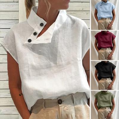 Celmia femmes Blouses d'été 2023 mode coton lin Blusas léger chemise blanche décontractée Chic tunique