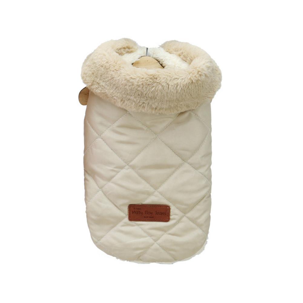 Winter Warm Dog Cat Clothes Fur Collar Small Dogs Puppy Coat Thick Cotton Pet Jacket Outfits Clothes for Small Dog Chihuahua Pug