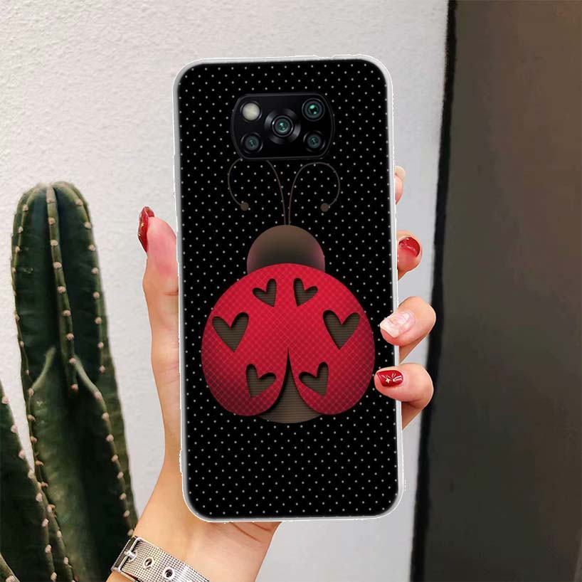 Insect Seven-Star ladybug For Xiaomi Poco X7 X6 X5 X4 Nfc F7 Ultra F6 F5 Pro Phone Case F4 Gt F3 M6 M5 M4 M3 5G Fundas Cover Coq