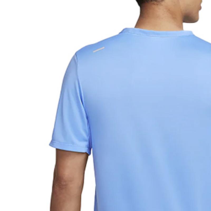 Nike Dri-Fit Rise 365 Solid Crew Neck Running Short Sleeve T-Shirt Men Tops College-Blue CZ9185-412