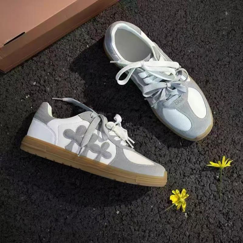 Red men's and women's trendy brand retro sports versatile casual flat baseplate shoes spring